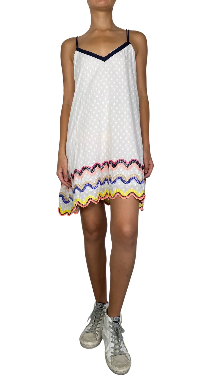 CHER Vestido Mini Bordado Multicolor