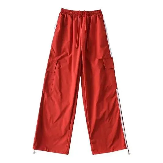 Chándal a rayas de 2 piezas para mujer, pantalón de pierna ancha