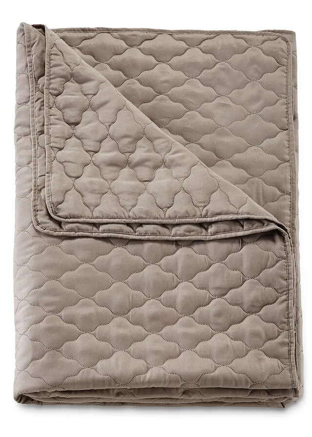 Colcha con acolchado taupe