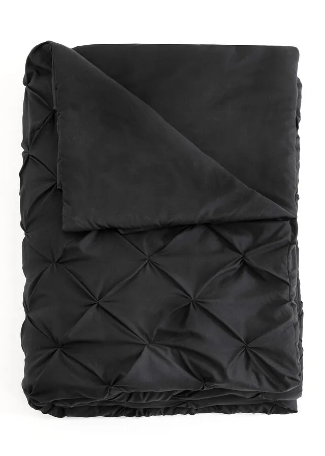 Colcha con espirales Negro