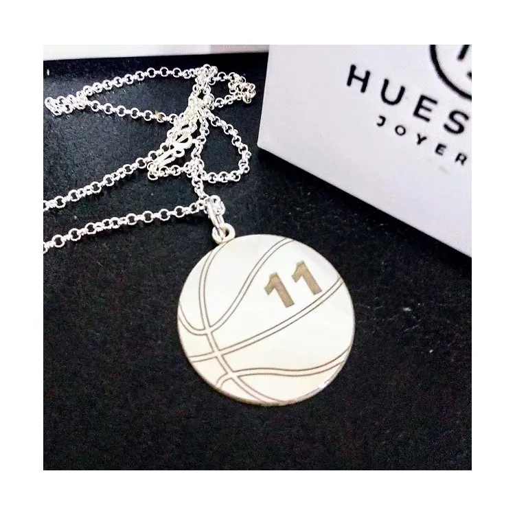 Colgante balón personalizado ( incluye cadena ) plata de ley