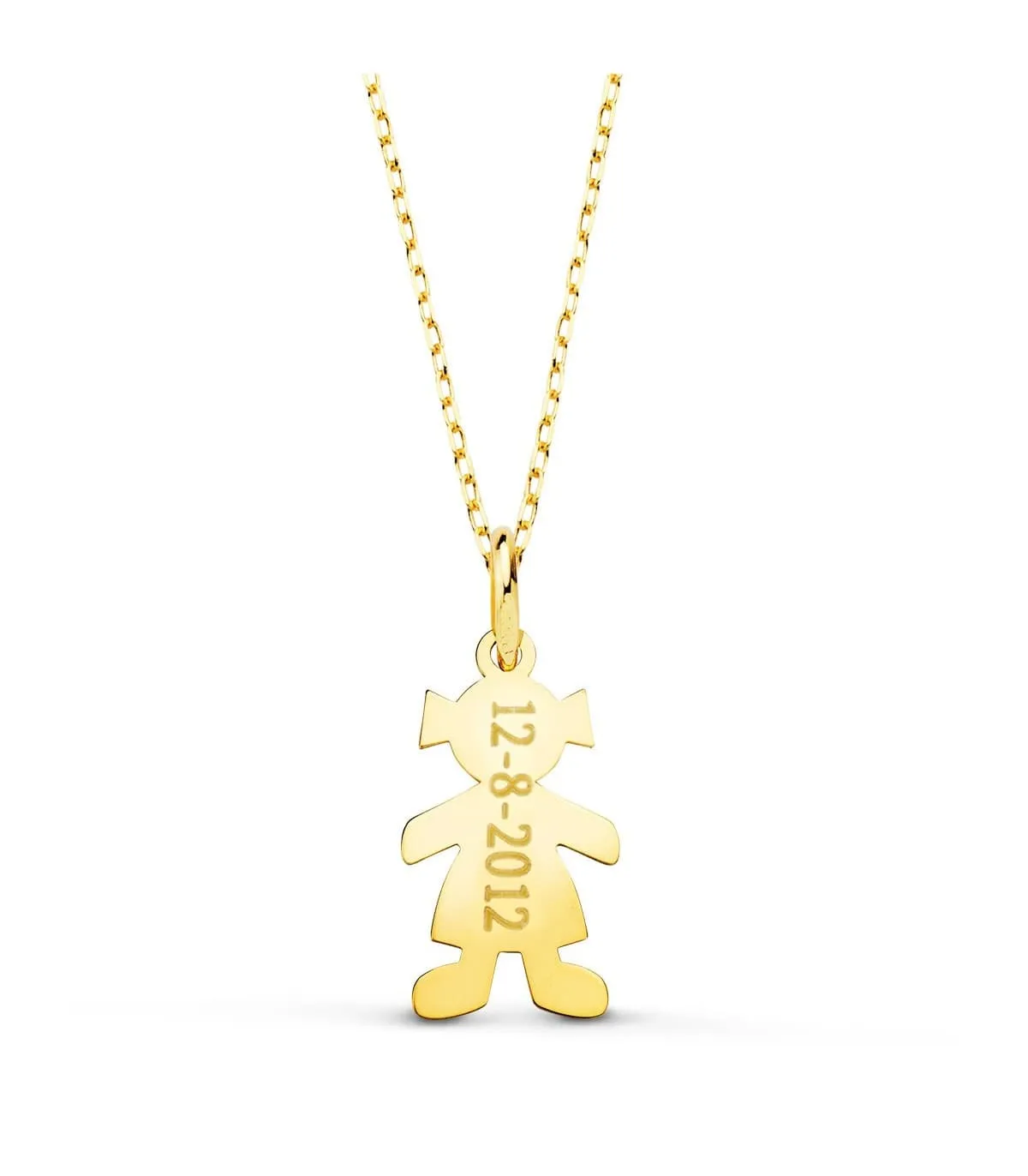 Collar personalizado silueta niña Oro 18K