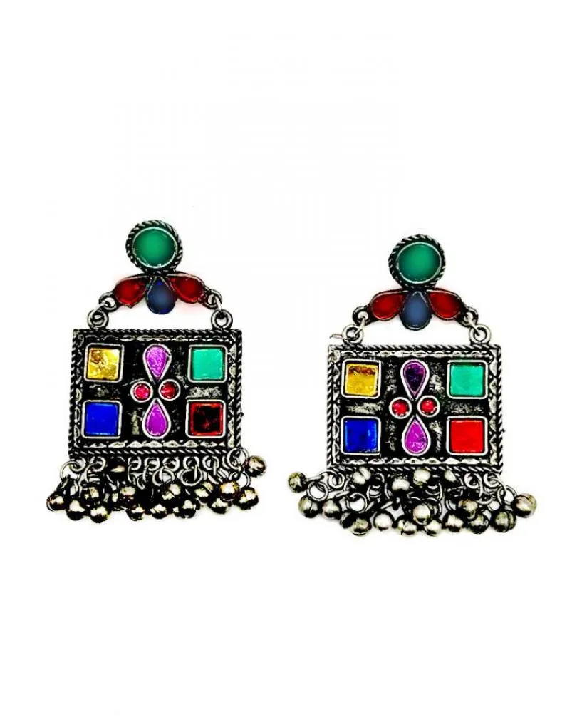 COLLARES LARGOS DE ESTILO ANTIGUO AFGANO Y PENDIENTES A JUEGO