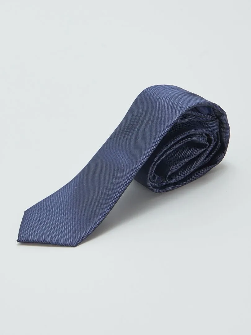 CORBATA LISA TEXTURIZADA  AZUL