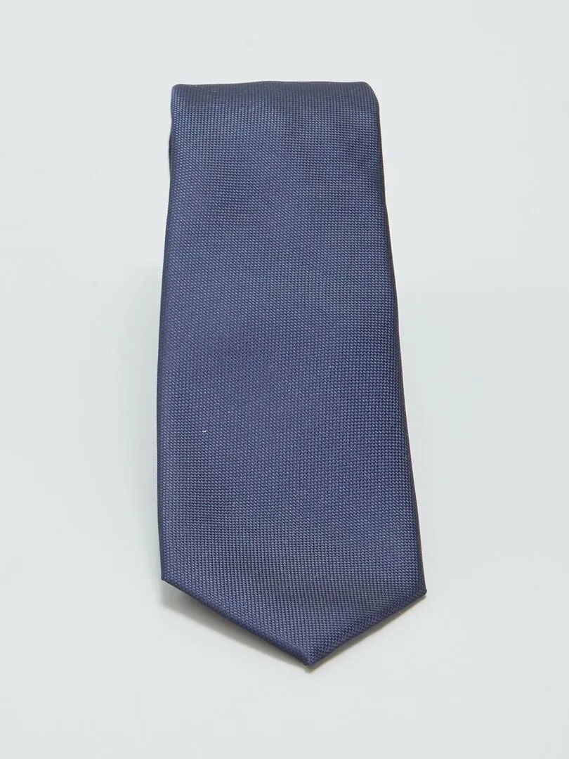 CORBATA LISA TEXTURIZADA  AZUL