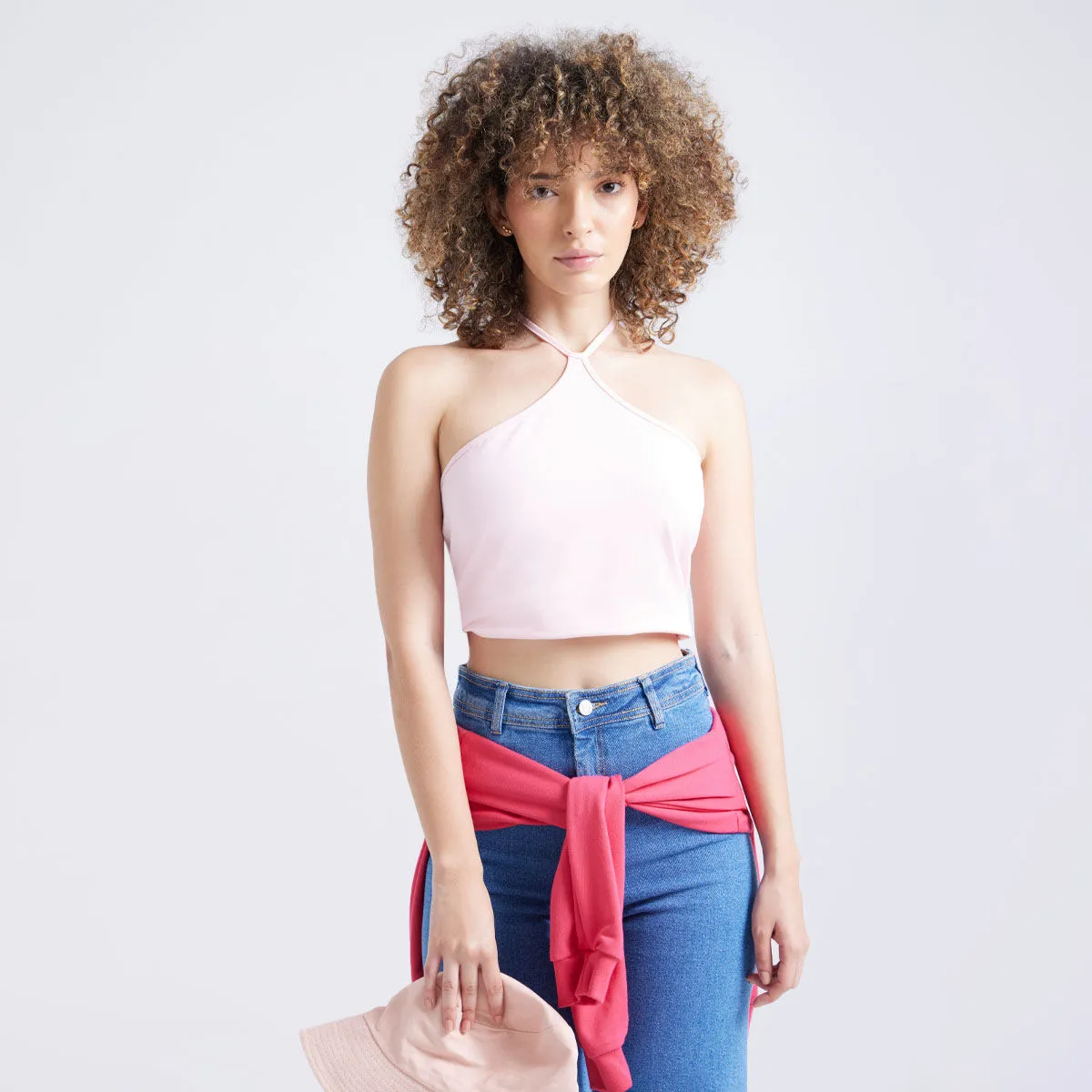 Crop Top Con Cuello Halter