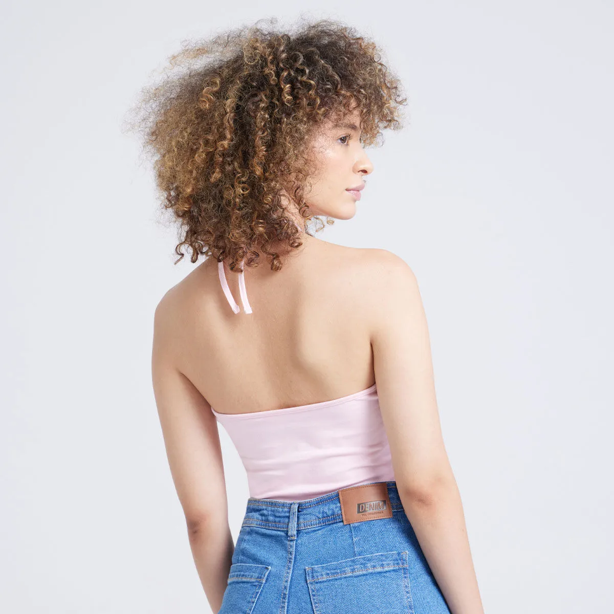 Crop Top Con Cuello Halter