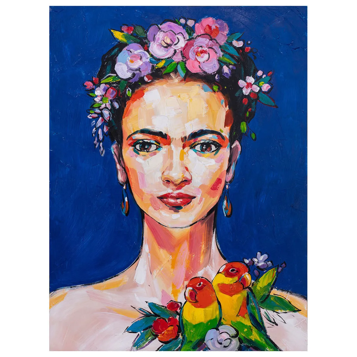 Cuadro Mujer Con Flores