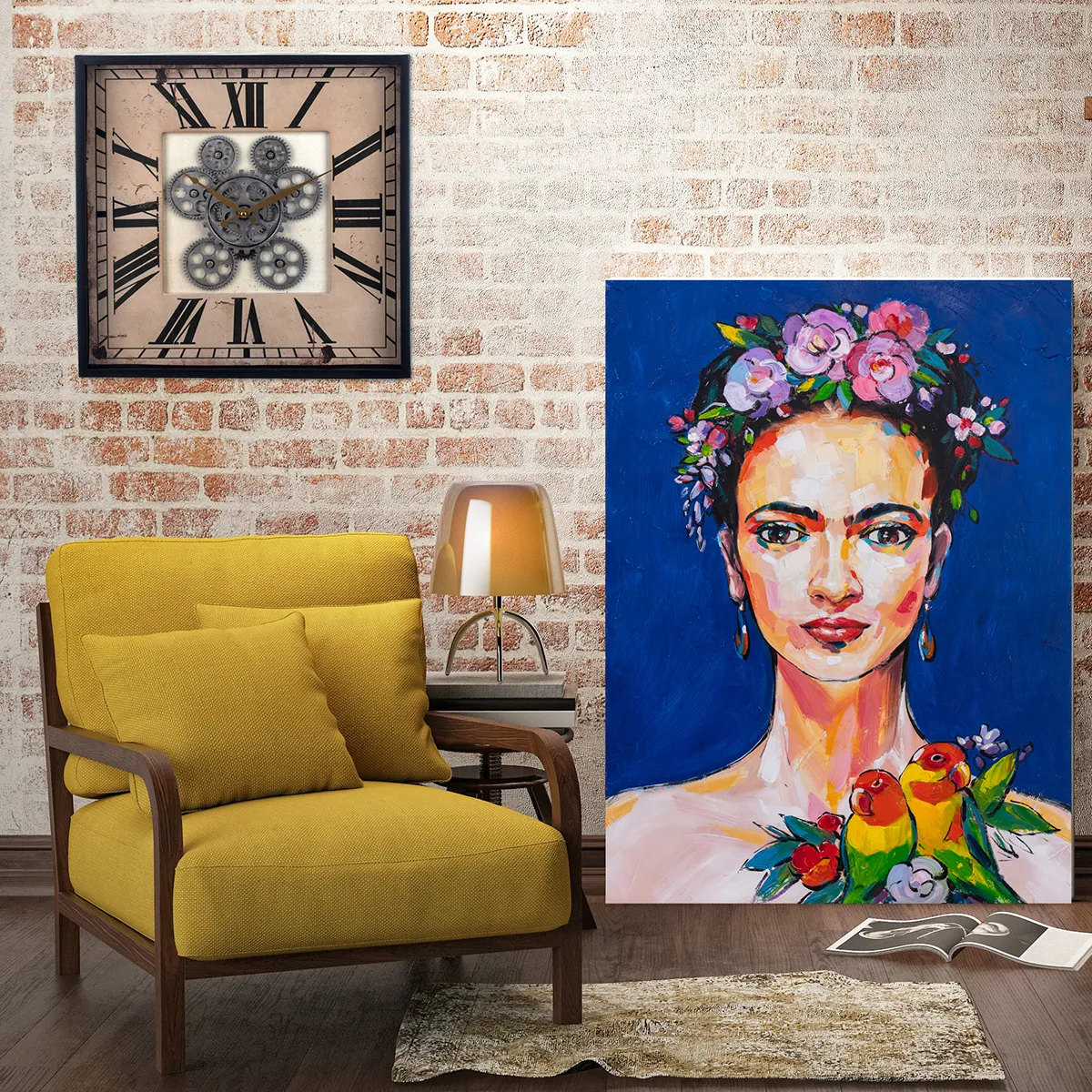 Cuadro Mujer Con Flores