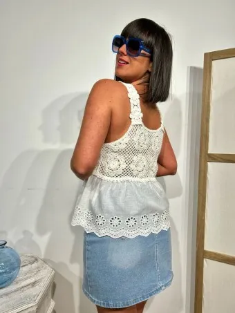Cuerpo Crochet CHIANA Blanco