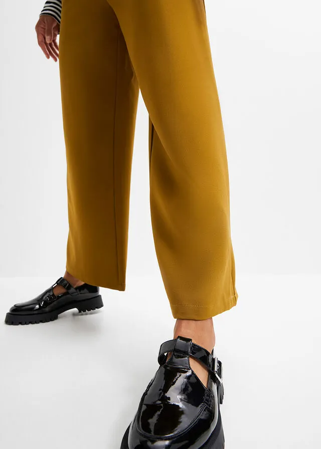 Culotte con cinturón Verde tierra