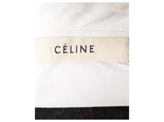 Céline Minifalda de brocado floral Celine en poliéster multicolor 