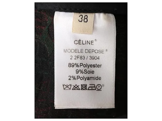 Céline Minifalda de brocado floral Celine en poliéster multicolor 