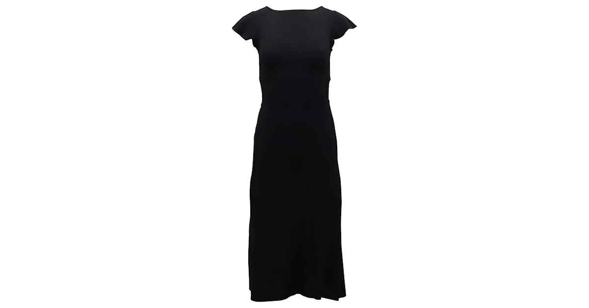 Diane Von Furstenberg Vestido con espalda recortada Lourdes en triacetato negro 