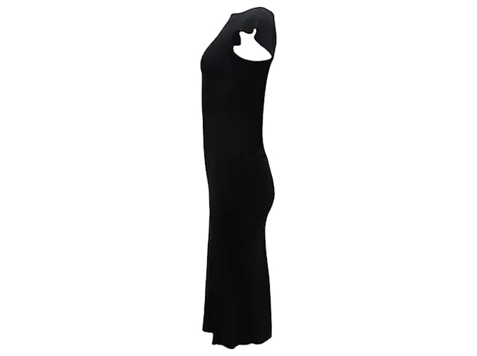 Diane Von Furstenberg Vestido con espalda recortada Lourdes en triacetato negro 