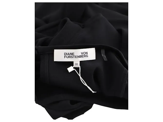 Diane Von Furstenberg Vestido con espalda recortada Lourdes en triacetato negro 