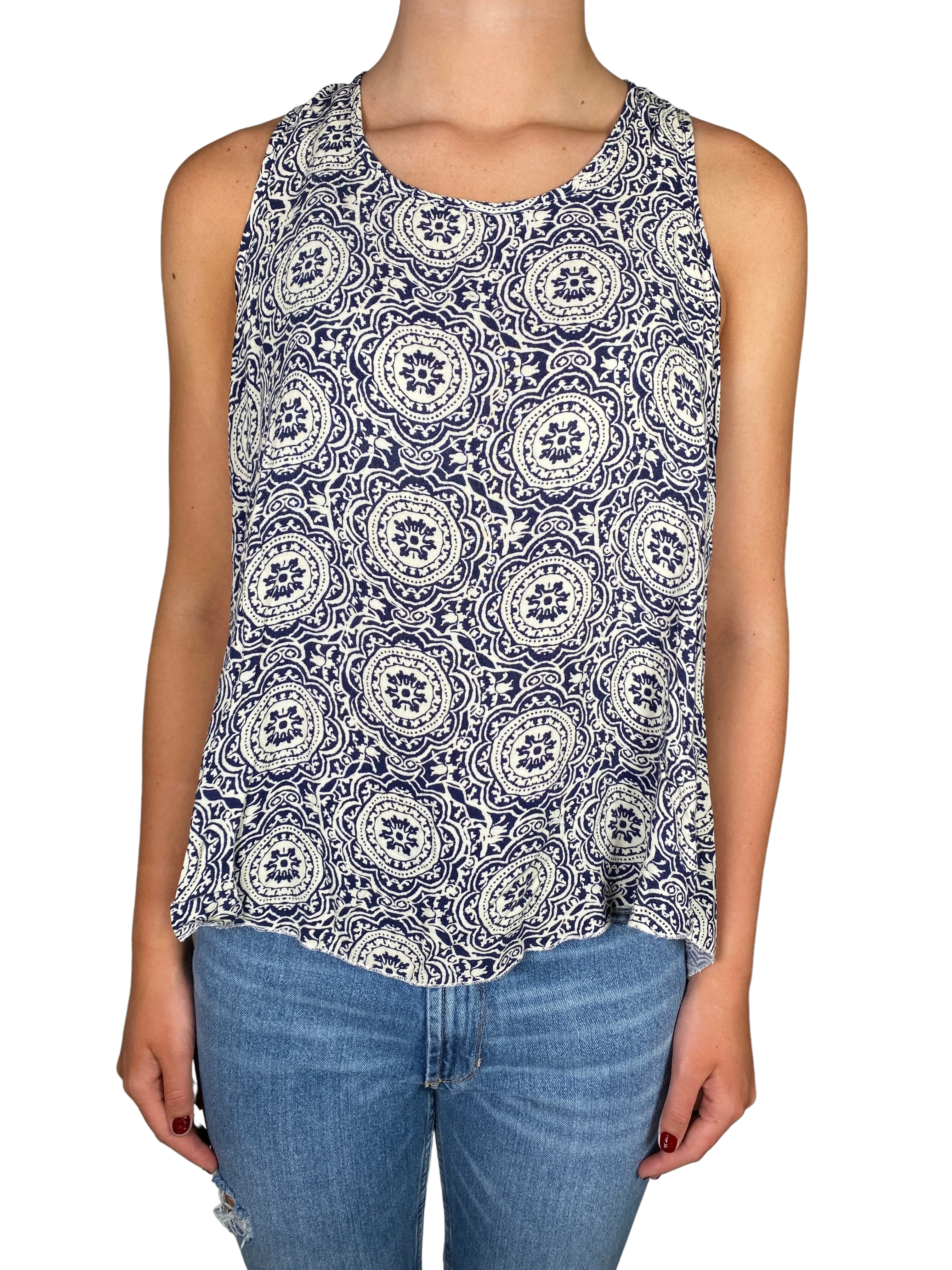 DIMENSIÓN AZUL Polera Espalda Cruzada