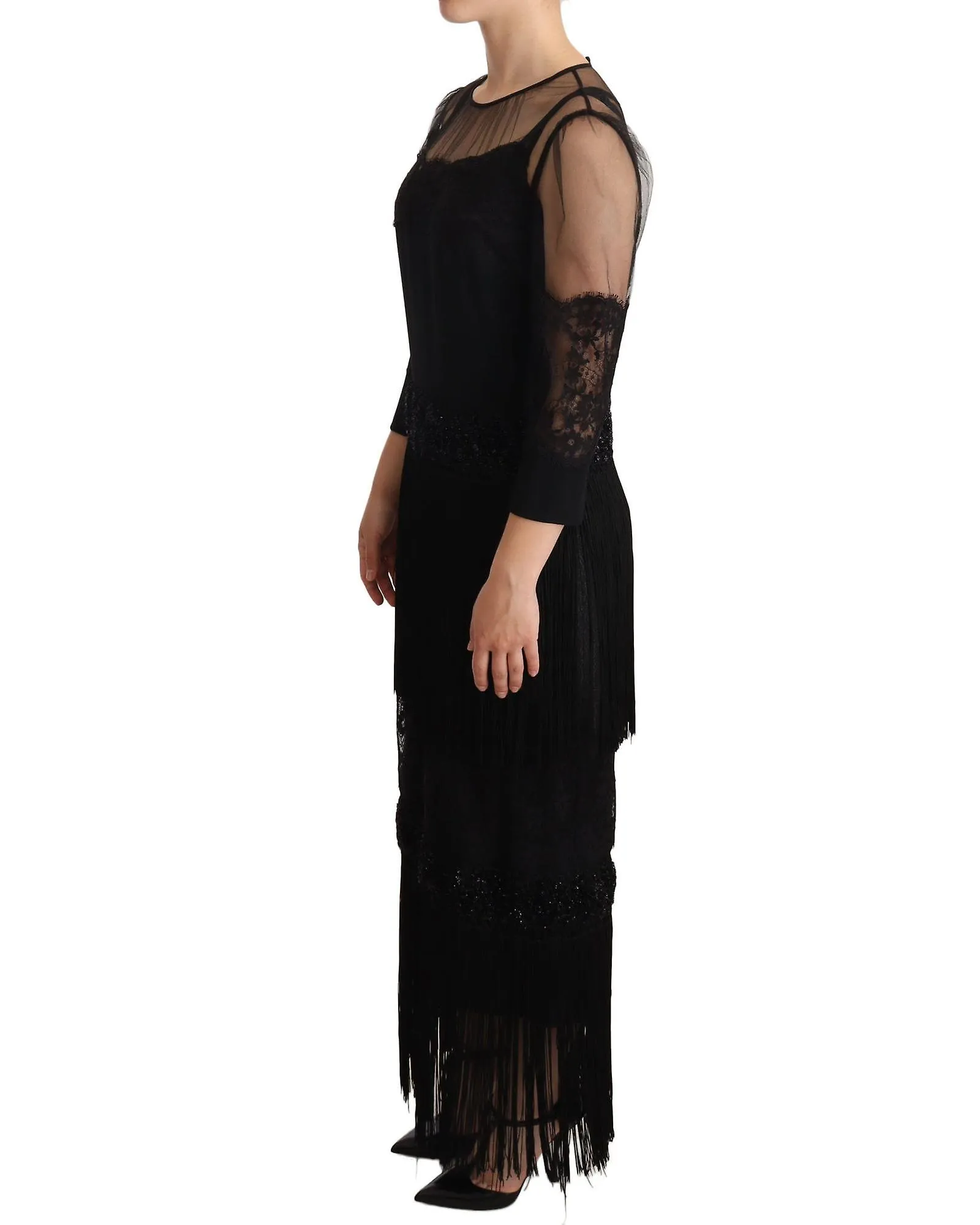 Dolce & Gabbana Gorgeous Sheer Floral Lace Maxi Dress