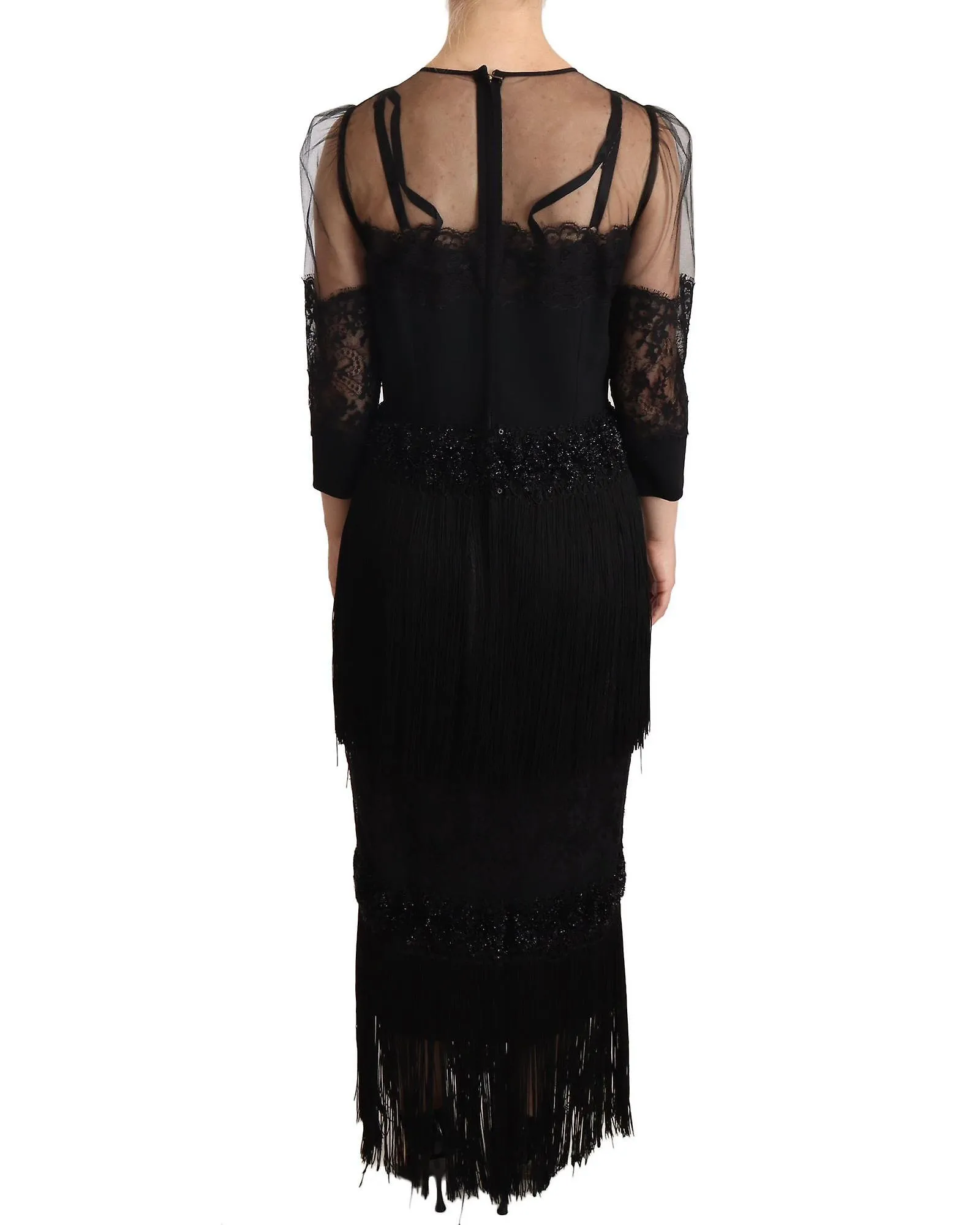 Dolce & Gabbana Gorgeous Sheer Floral Lace Maxi Dress