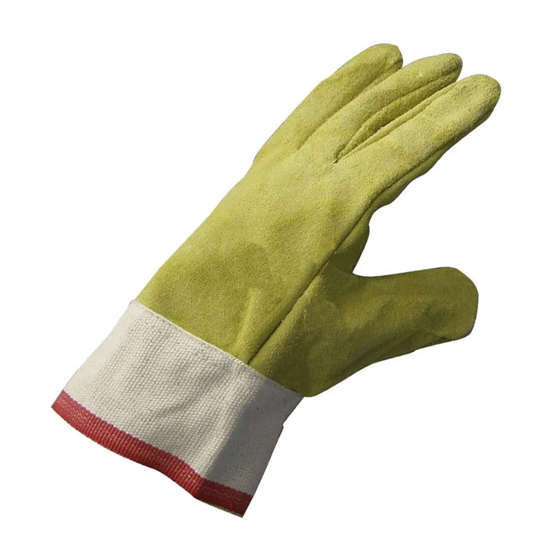 DPS GUANTES DESCARNE AMARILLO PUÑO CORTO TEJIDO TALLE 10 (11112)