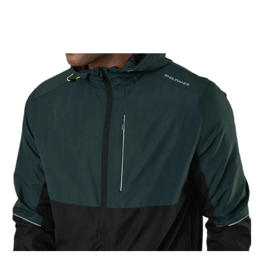 Endurance Thorow Running Jacket With Hood Green
