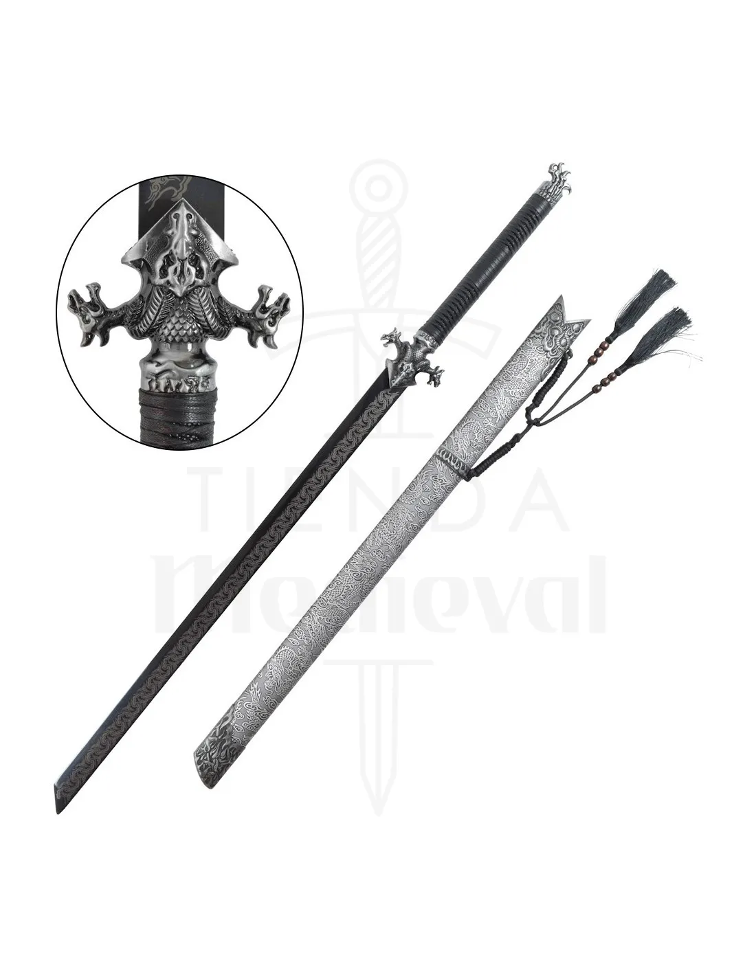 Espada china tradicional de la dinastía Tang (106,5 cm.)