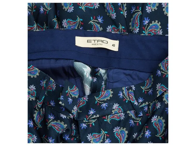 Etro NOCHE PALAZZO FR38 Azul marino 