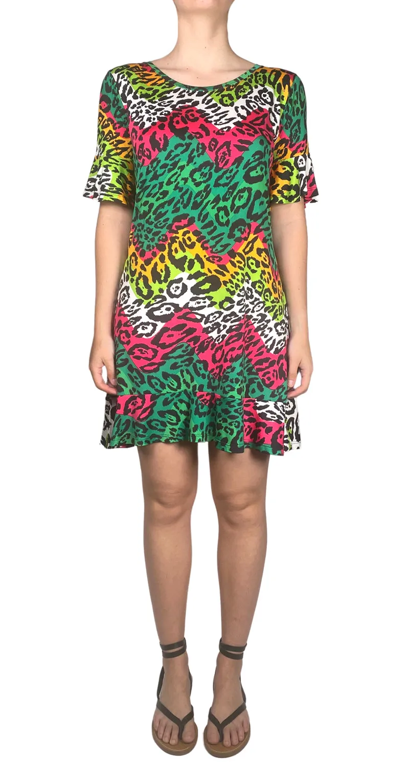 EU Vestido Animal Print Multicolor