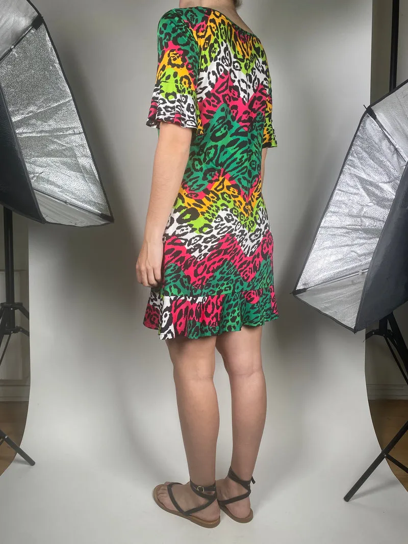 EU Vestido Animal Print Multicolor