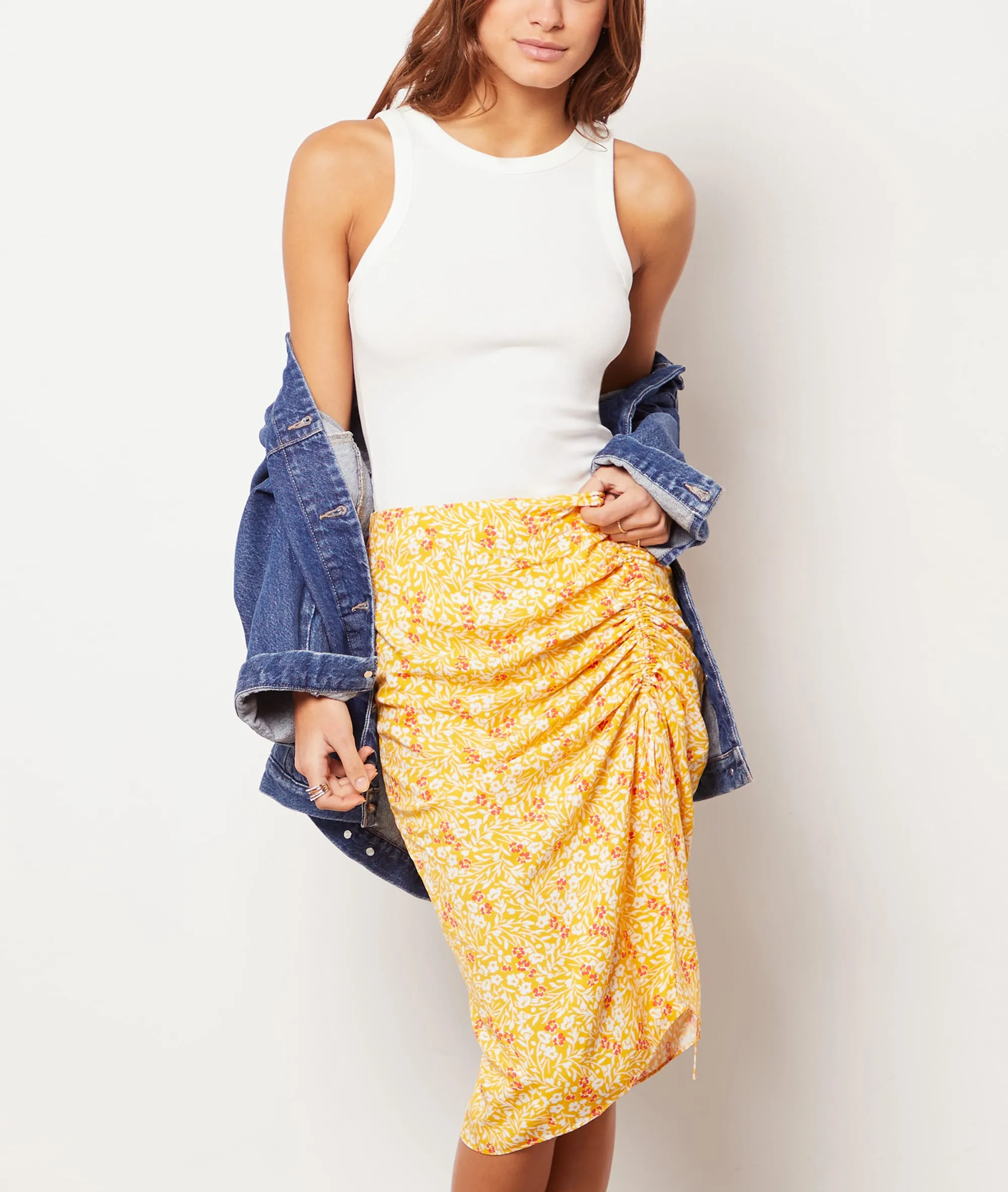 FALDA MIDI ESTAMPADO FLORAL TIMEO MAIS  ETAM