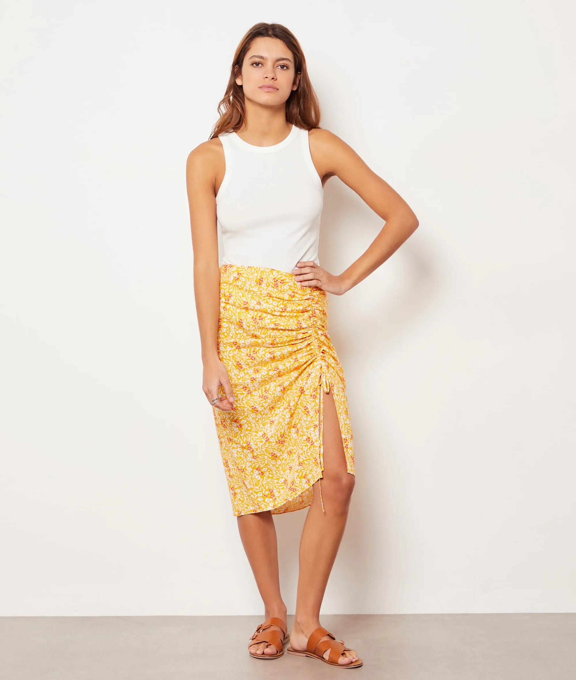 FALDA MIDI ESTAMPADO FLORAL TIMEO MAIS  ETAM