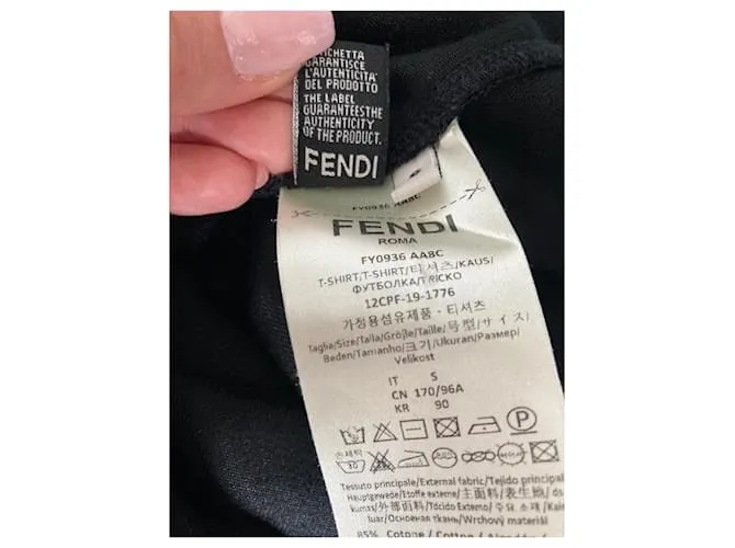 Fendi tees Negro 