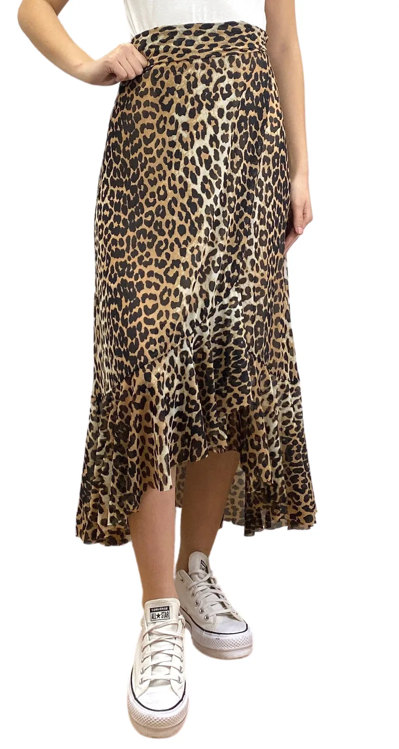 GANNI Falda Animal Print