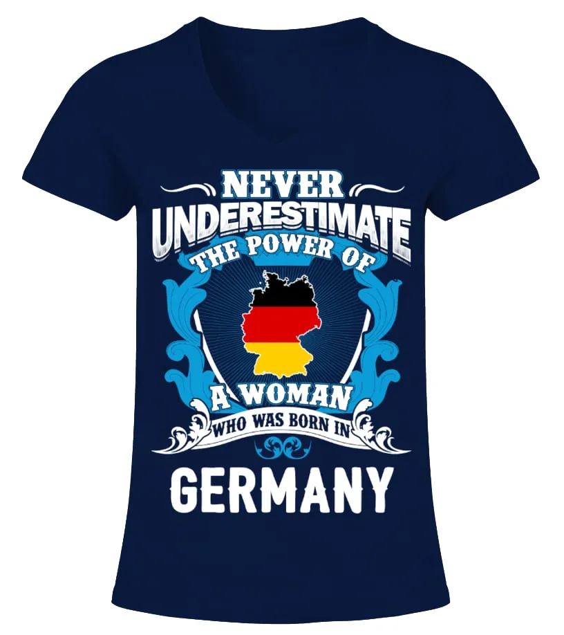 Germany tshirt for woman Camiseta cuello pico Mujer