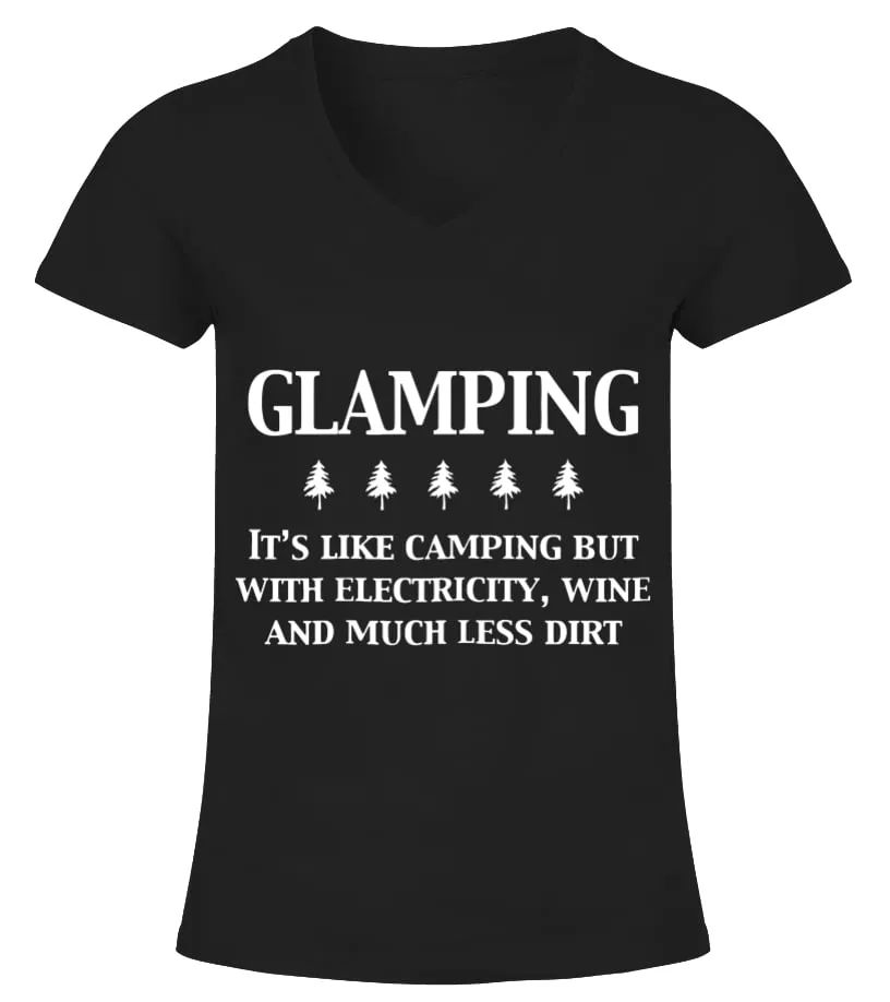 GLAMPING Camiseta cuello pico Mujer