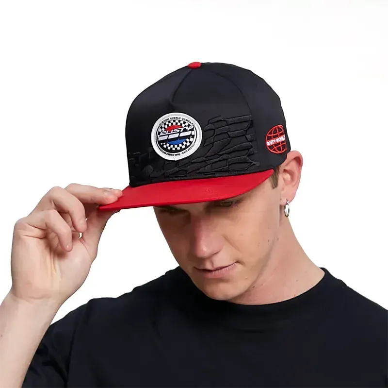 Gorra Rusty Joshua Racer Negro Rojo