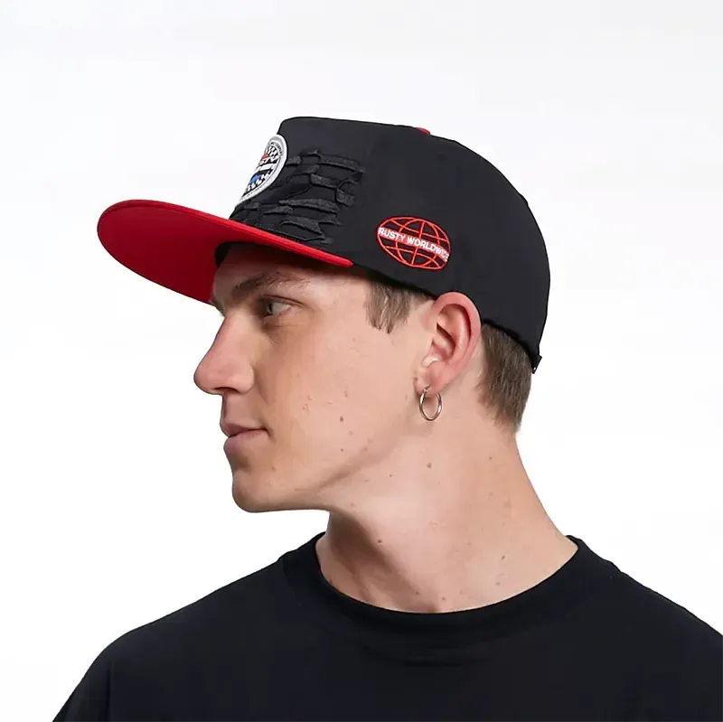 Gorra Rusty Joshua Racer Negro Rojo