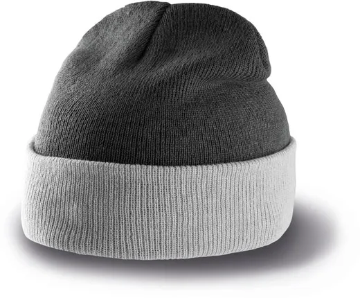 GORRO BICOLOR CON DOBLADILLO