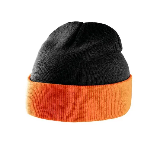 GORRO BICOLOR CON DOBLADILLO