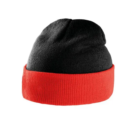 GORRO BICOLOR CON DOBLADILLO