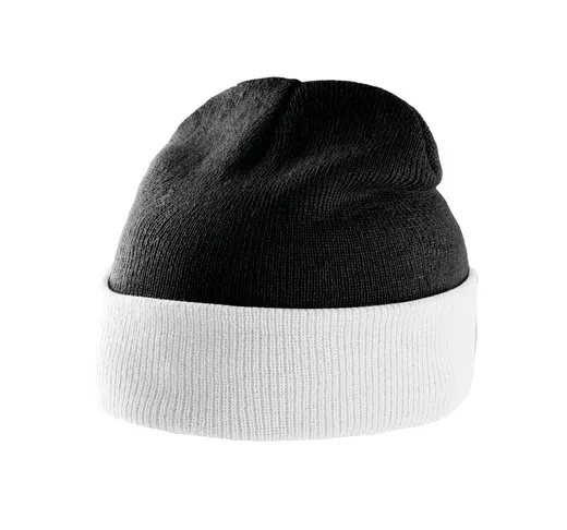 GORRO BICOLOR CON DOBLADILLO