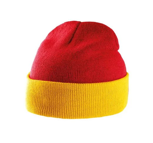 GORRO BICOLOR CON DOBLADILLO