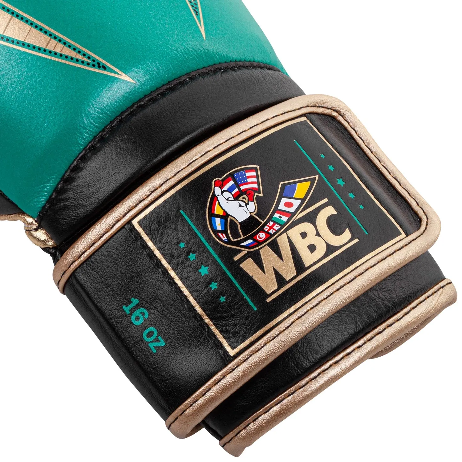 GUANTES DE BOXEO PROFESIONAL VENUM GIANT 2.0  EDICIóN LIMITADA WBC  VELCRO  VERDE METáLICO/ORO