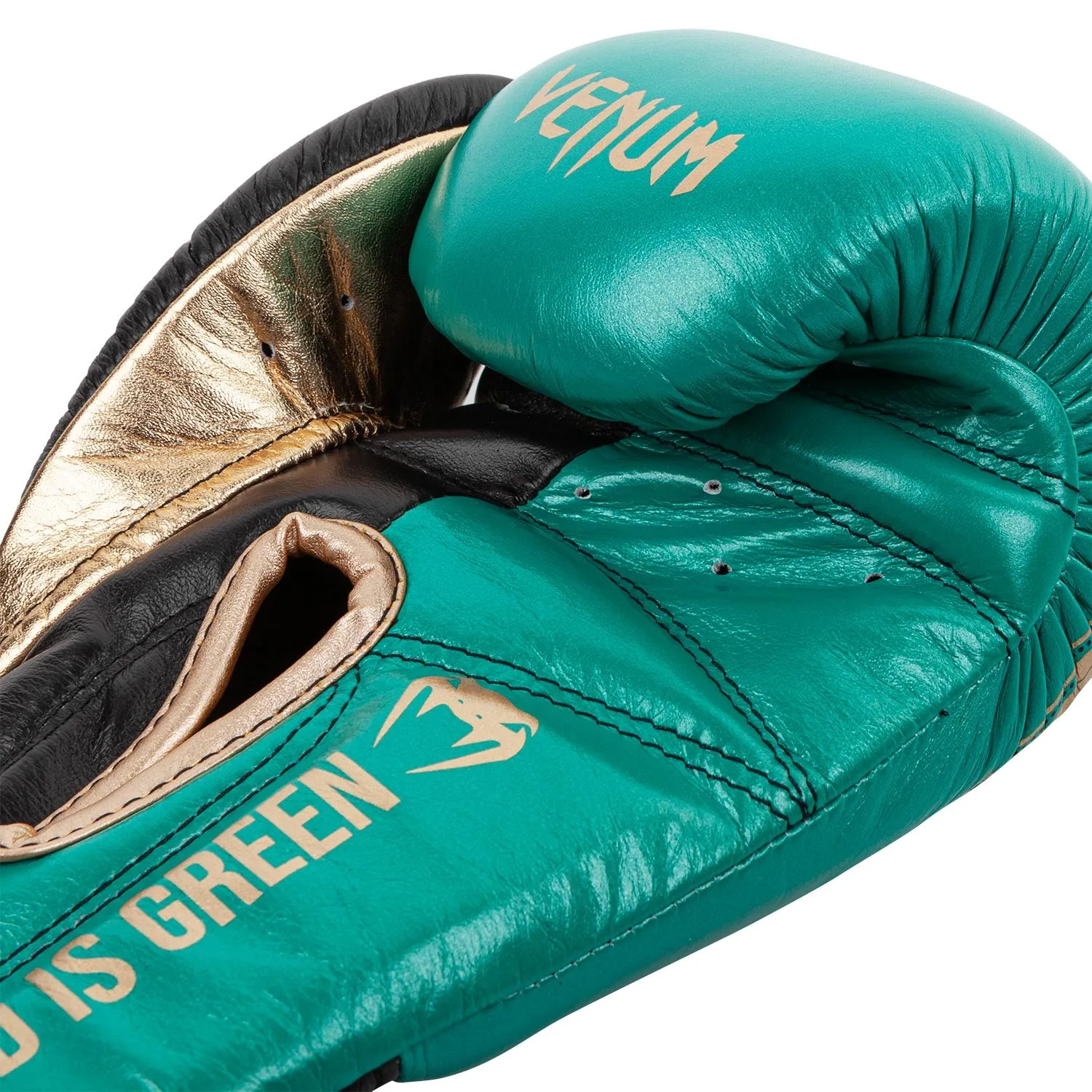 GUANTES DE BOXEO PROFESIONAL VENUM GIANT 2.0  EDICIóN LIMITADA WBC  VELCRO  VERDE METáLICO/ORO