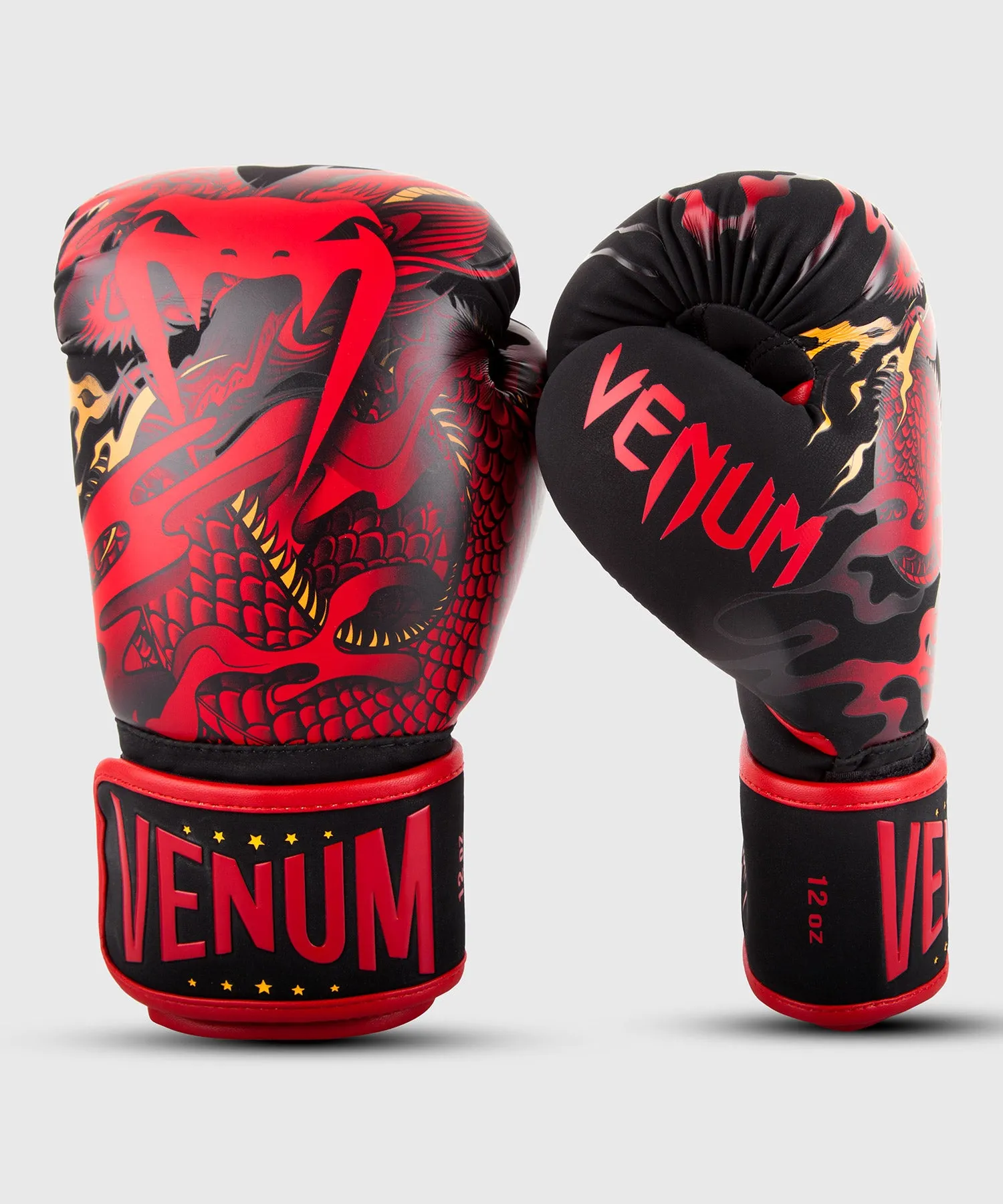 GUANTES DE BOXEO VENUM DRAGON'S FLIGHT  NEGRO/ROJO  EXCLUSIVIDAD