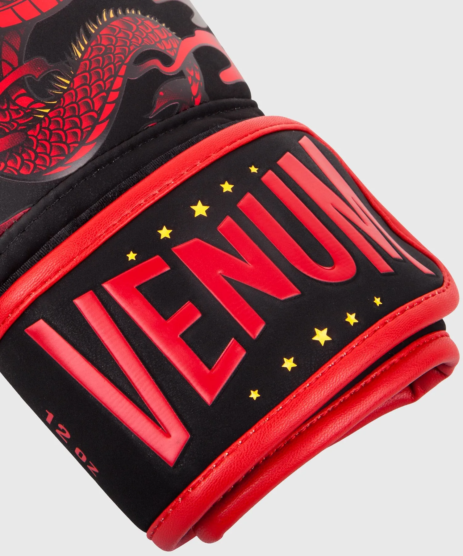 GUANTES DE BOXEO VENUM DRAGON'S FLIGHT  NEGRO/ROJO  EXCLUSIVIDAD