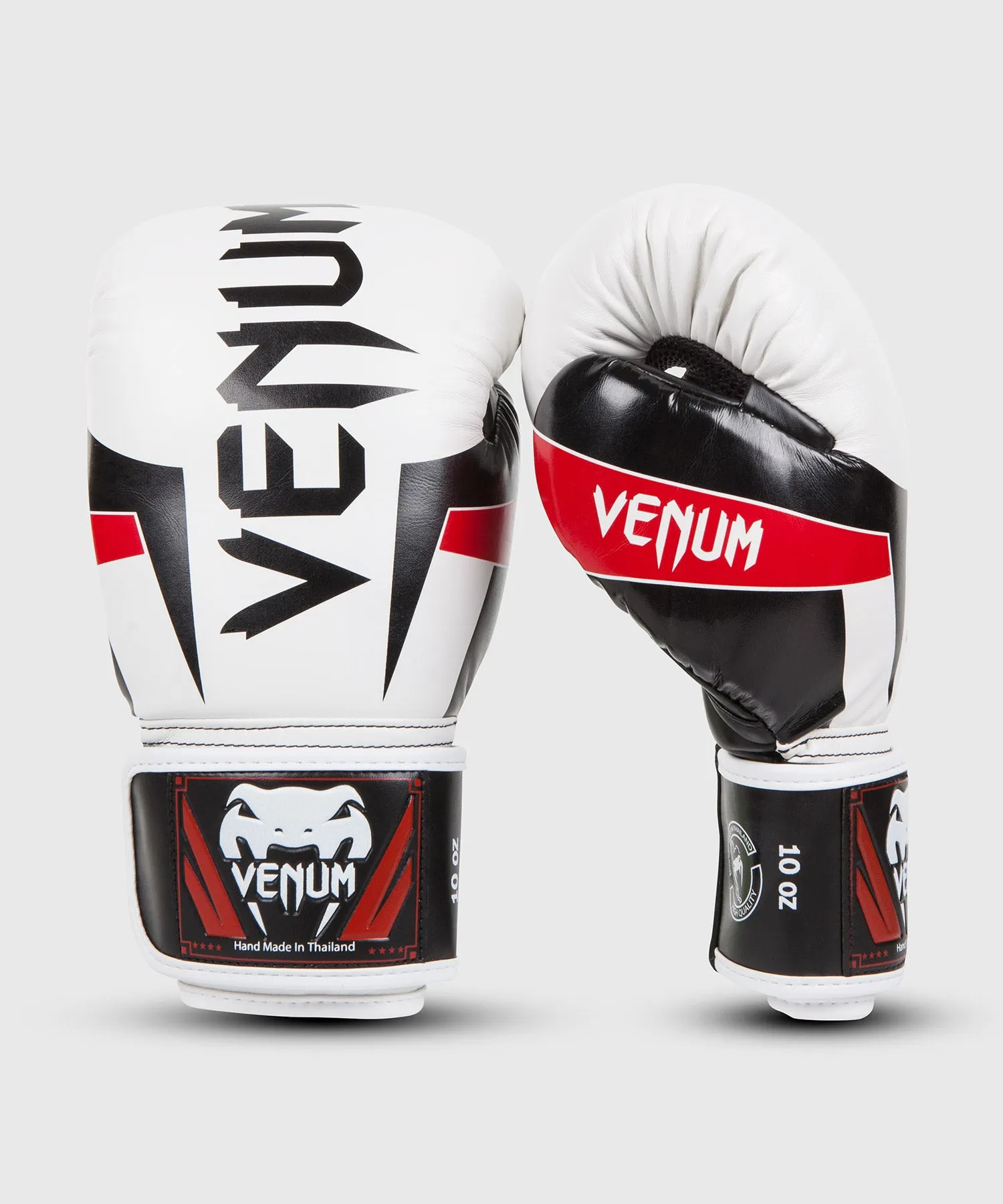 GUANTES DE BOXEO VENUM ELITE  BLANCO/NEGRO/ROJO