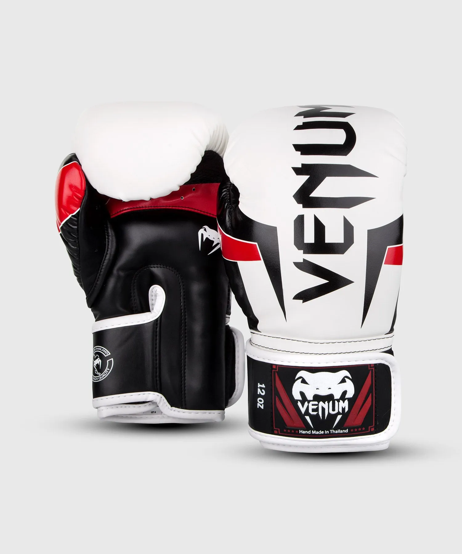 GUANTES DE BOXEO VENUM ELITE  BLANCO/NEGRO/ROJO