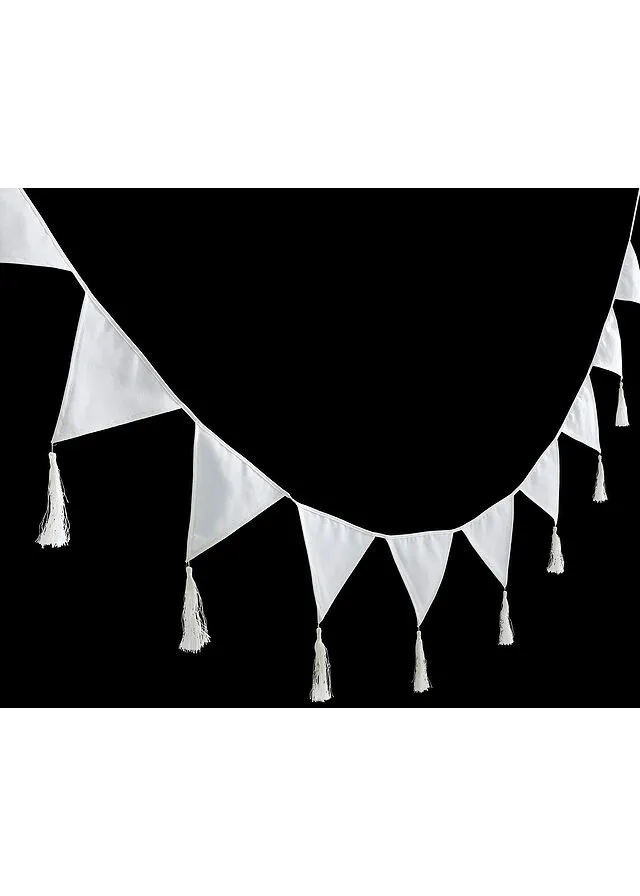 Guirnalda con banderines Blanco