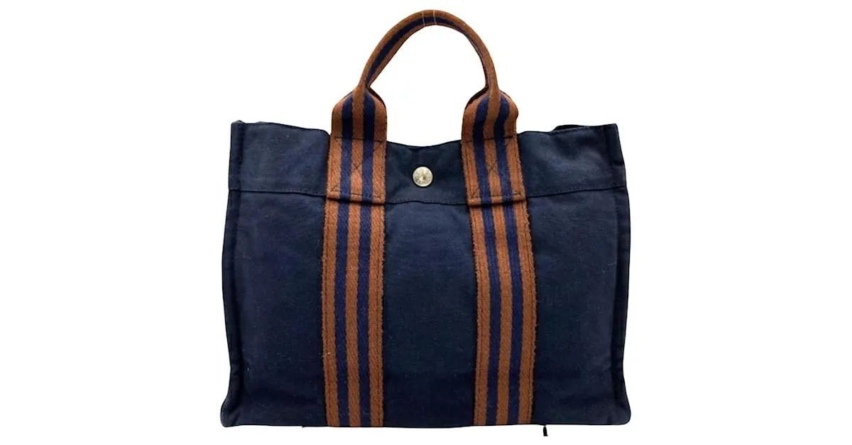 Hermès Fourre Tout Azul marino 